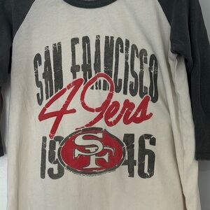 San Francisco 49ers, Junk Food brand 3/4 sleeve raglan shirt